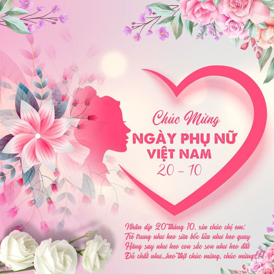 Chúc mừng ngày Phụ Nữ Việt Nam 20/10/2023. Happy VietNam  Women's Days